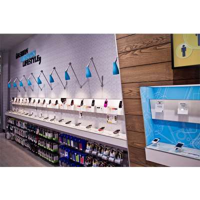 Modern Style Shop Display Counter Design For Computer Cellphone Store Interior Design Decoration