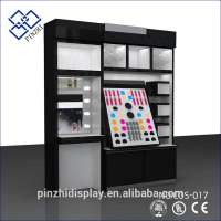 Custom design cosmetic furniture contain display wooden cosmetics showcase for sale